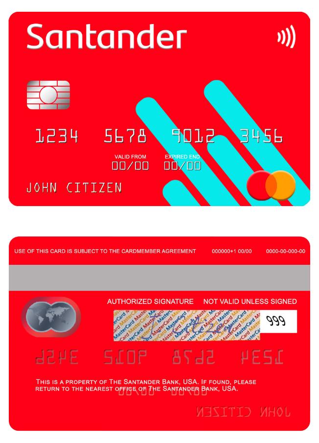 USA Santander Bank mastercard
